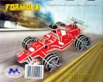 Авто Болид Формула-1 цветной / Wooden Toy.  (1)