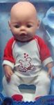 Одежда для кукол Warm Baby, 42 см (белый комбинезон с красными вставками)